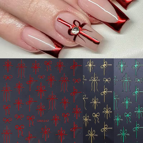 3pcs christmas bow ribbon - christmas,