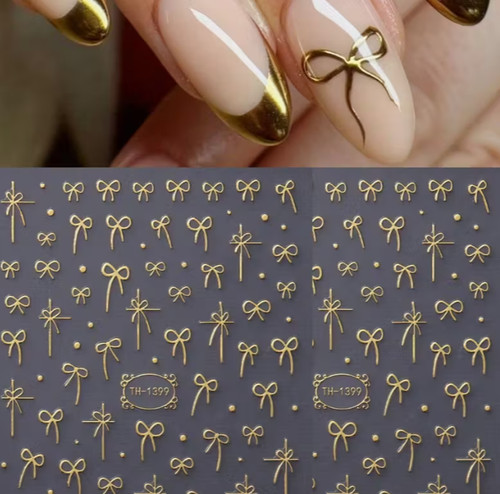 Nail stickers golden - nail,