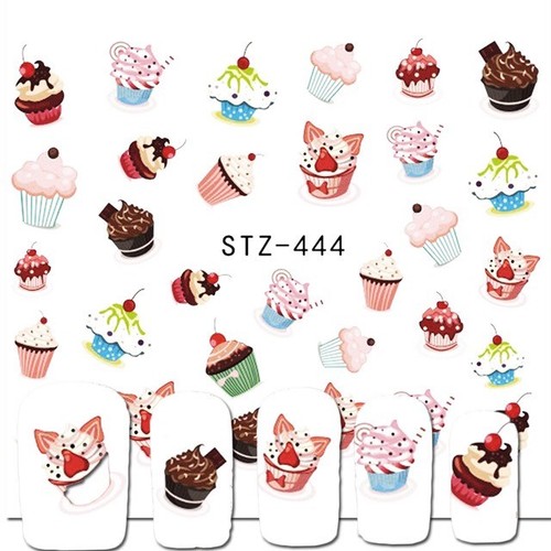 Fruit cake nail stickers - nail,