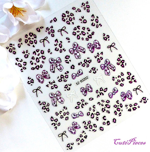 Nail art sticker black - 3d,