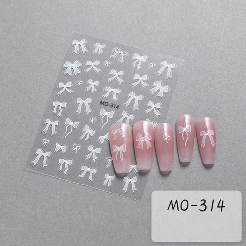 Bowknot nails art stickers - art,