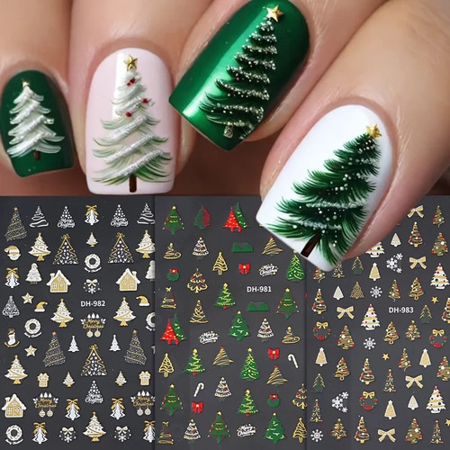 3pcs christmas nail art - 3pcs,