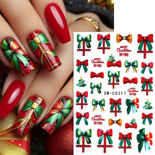 Christmas bowknot holographic - christmas,
