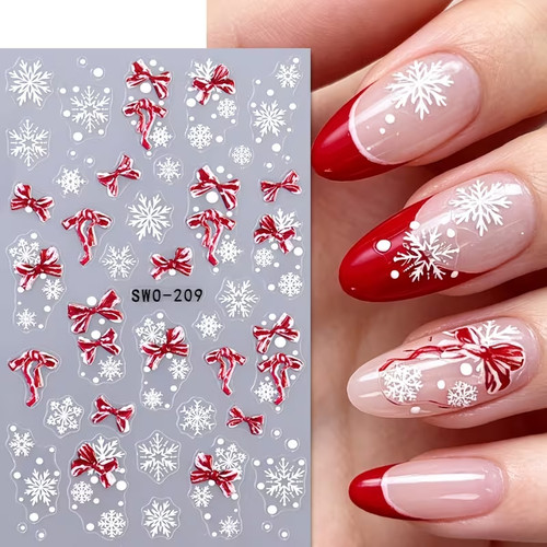 Christmas nail stickers 3d - christmas,