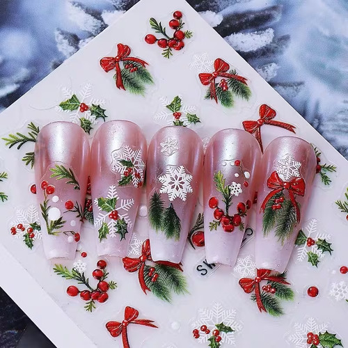 1psc christmas nail stickers - christmas, |
