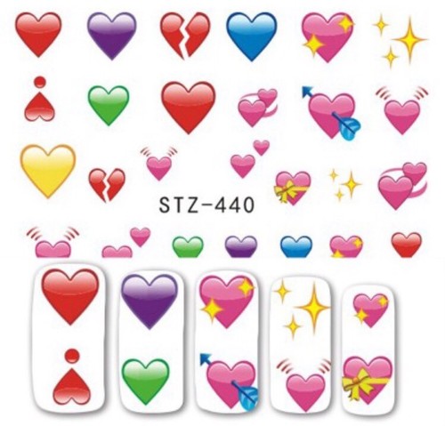Emoji nail stickers heart - stickers, art