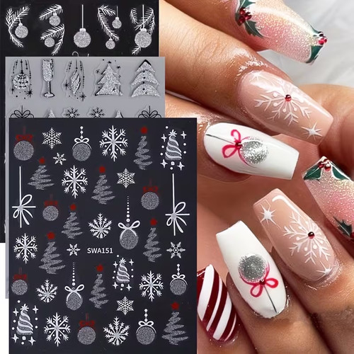 3pcs christmas nail - 3pcs,