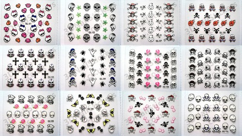 Halloween nail art stickers - 3d,