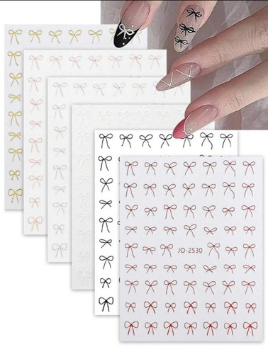 Minimalist thin line bow nail - minimalist,