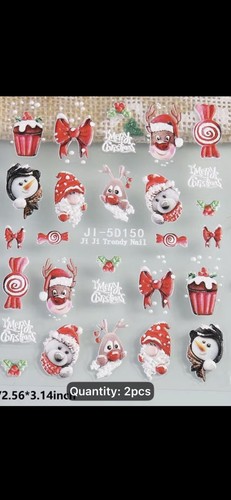 Festive nail art - stickers, 2