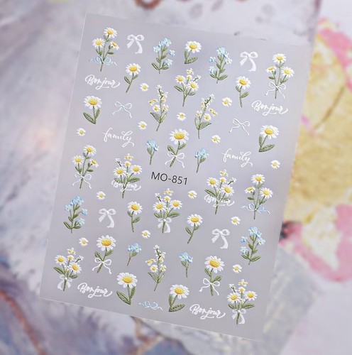 Daisy nail stickers forget - 5d,