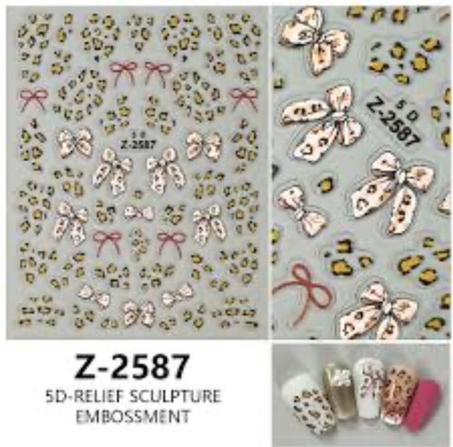 Nail art stickers embossed - art,