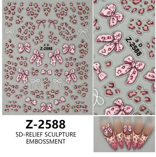 Nail art stickers embossed - stickers,