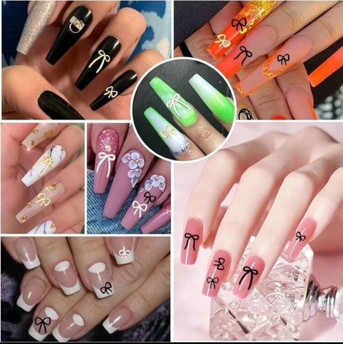 Nail art stickers - nail, gold