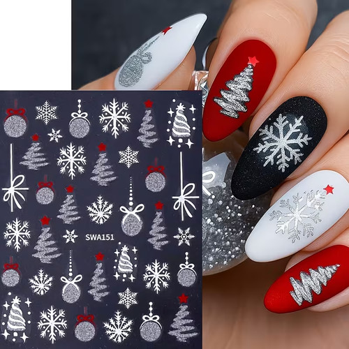 Glitter silvery christmas - glitter,