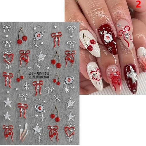 Nail art stickers - nail, embossed