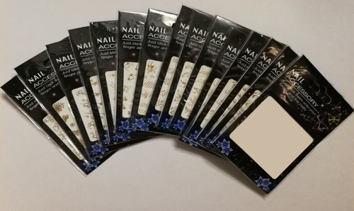 Gold silver black nail art - silver,