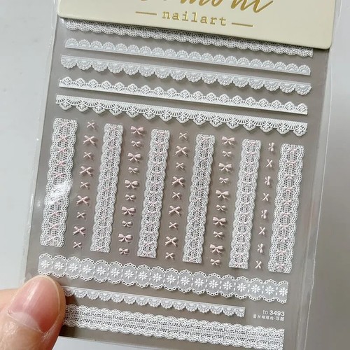 Embossed nail art - art, stickers