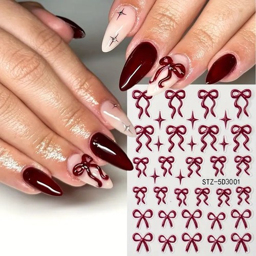 Nail art stickers embossed - nail,