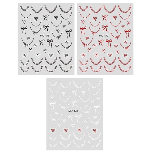 Bowknot nail stickers - stickers, art