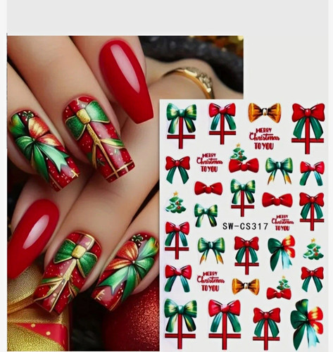 Christmas nail art stickers - nail,