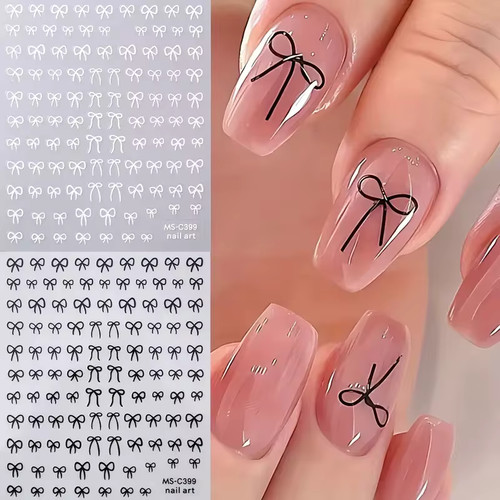 Nail art stickers bow lace - bow,